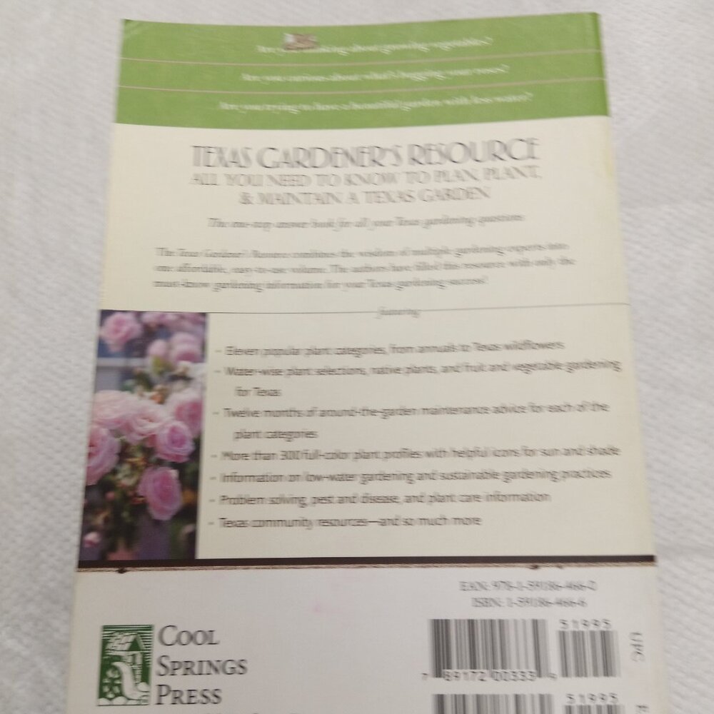 Texas Gardener's Resource By Dale Groom and Dan Gill Garden Book SKU A - Picture 6 of 6